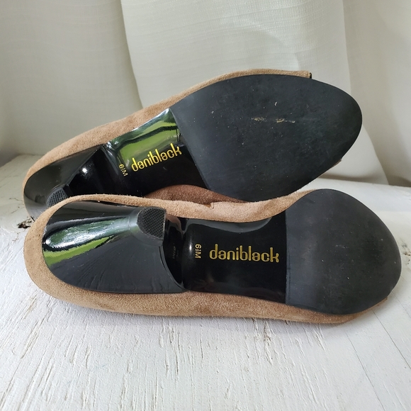 dani black peep toe cone heel suede booties - Picture 5 of 6